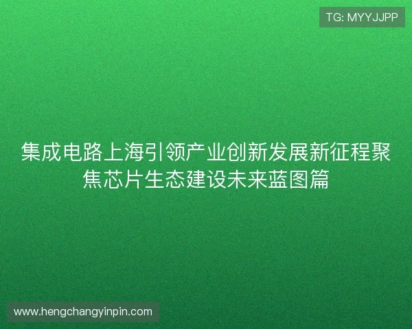 集成电路上海引领产业创新发展新征程聚焦芯片生态建设未来蓝图篇 集成电路上海引领产业创新发展新征程聚焦芯片生态建设未来蓝图篇